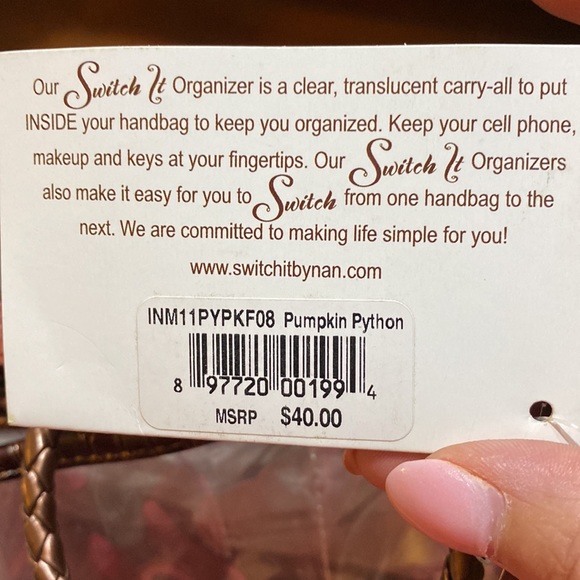 Switch It by Nan handbag organizer, NWT. - Picture 3 of 3